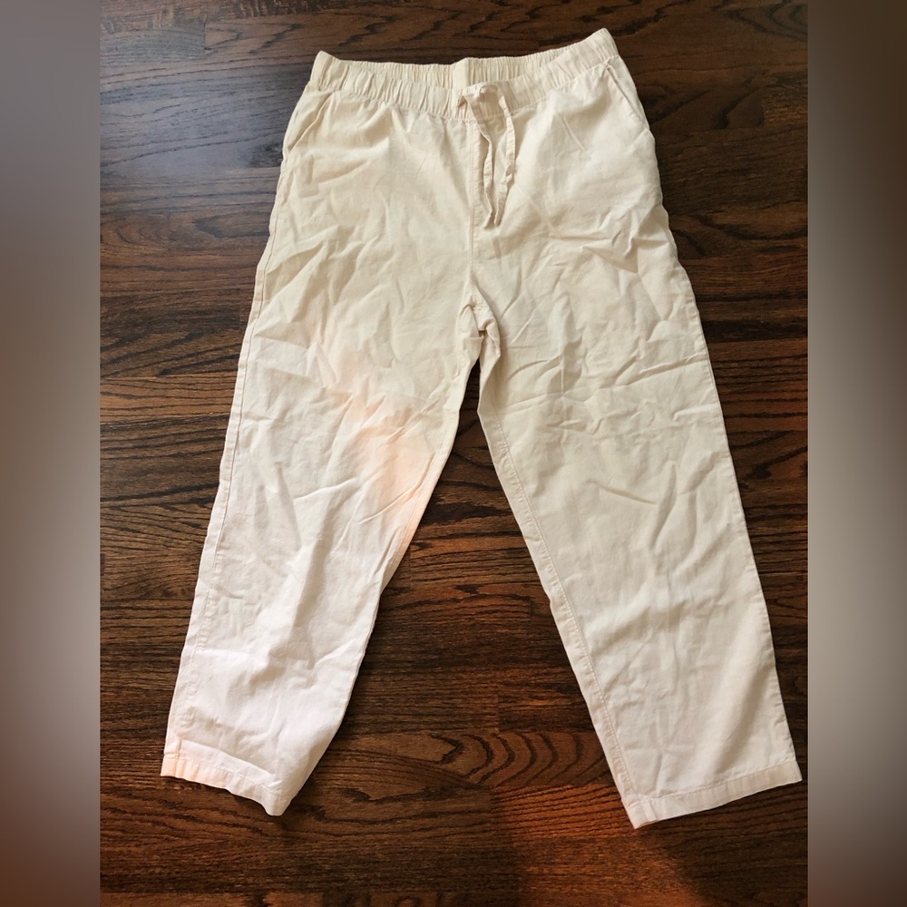 Uniqlo Cream Straight Leg Pants